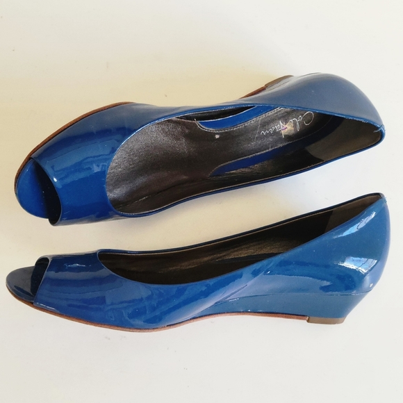 Cole Haan Nike Air Patent Peep Toe Wedges Shoes 6.5 Women's - Picture 3 of 9